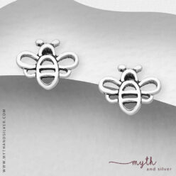 925 Sterling silver bee stud earrings