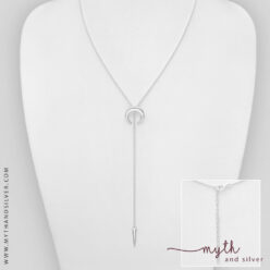 925 Sterling silver Y horn necklace