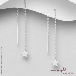 925 Sterling silver star threader earrings