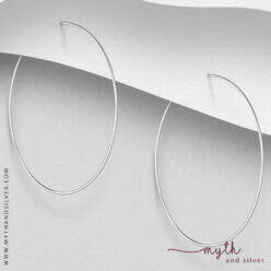 925 Sterling silver wire hoops