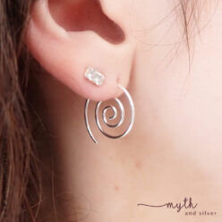 925 Sterling silver spiral earrings
