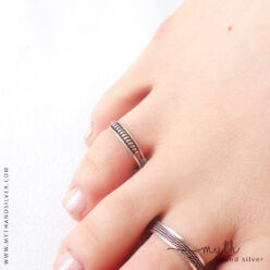 Sterling silver wrapped wire toe ring