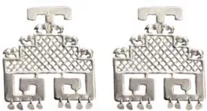 Elaborate silver stud earrings