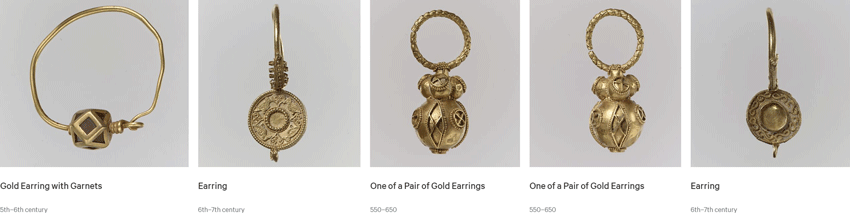Museum examples of hoop earrings