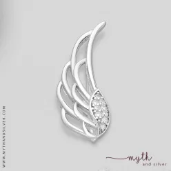 Sterling silver angel wing ear climber